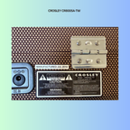 Crosley CR8005A-TW label Manufactured in July 2014. Shows model and replacement needle information.