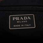 Prada Tessuto Nylon Tote Bag Black Silver Hardware Authentic